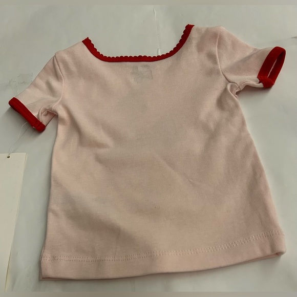New Little Me 12M Pink Top with Cherries Summer - Picture 2 of 10